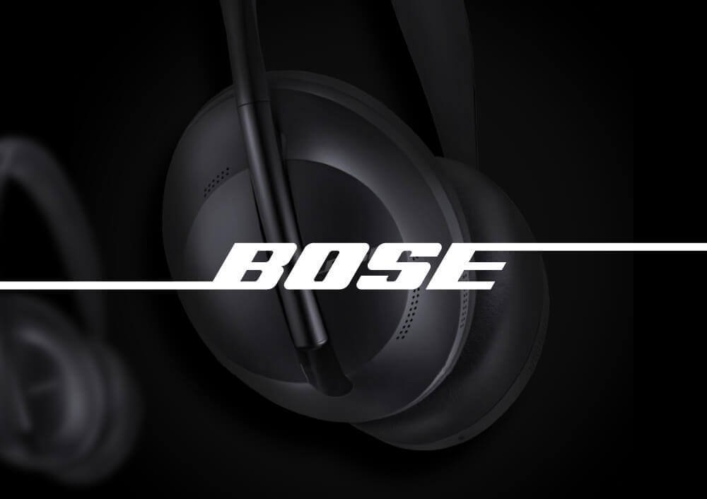 Bose headphones designed with premium audio technology, enhanced by strategic marketing agency campaigns.